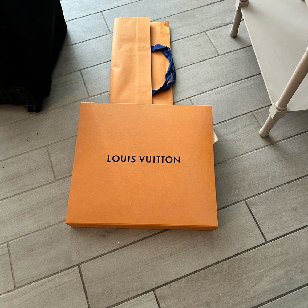 Louis Vuitton Orange Box with Blue Ribbon